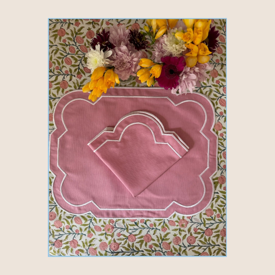 The Lea Placemats Pink Set of 4