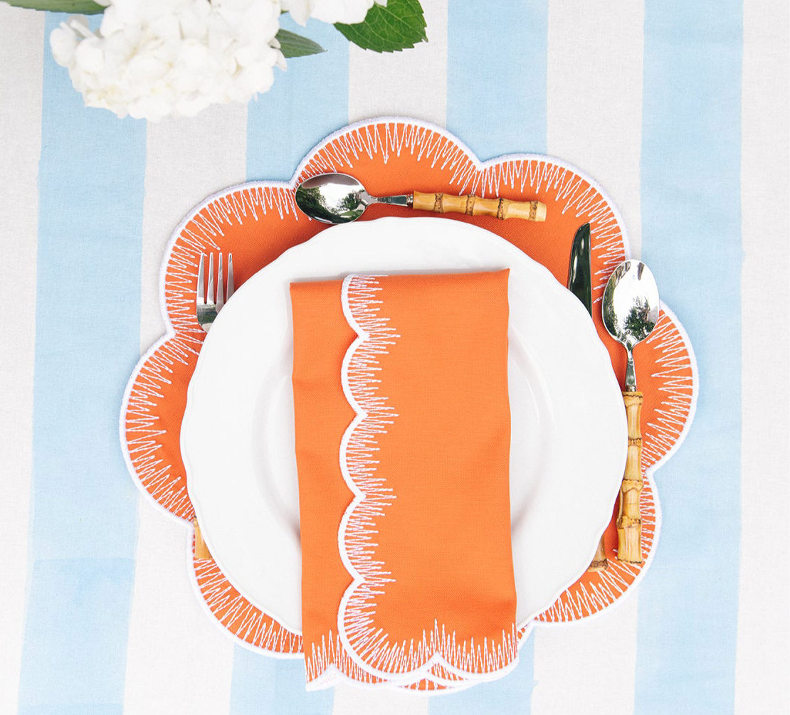 The Olivia Napkins in Orange