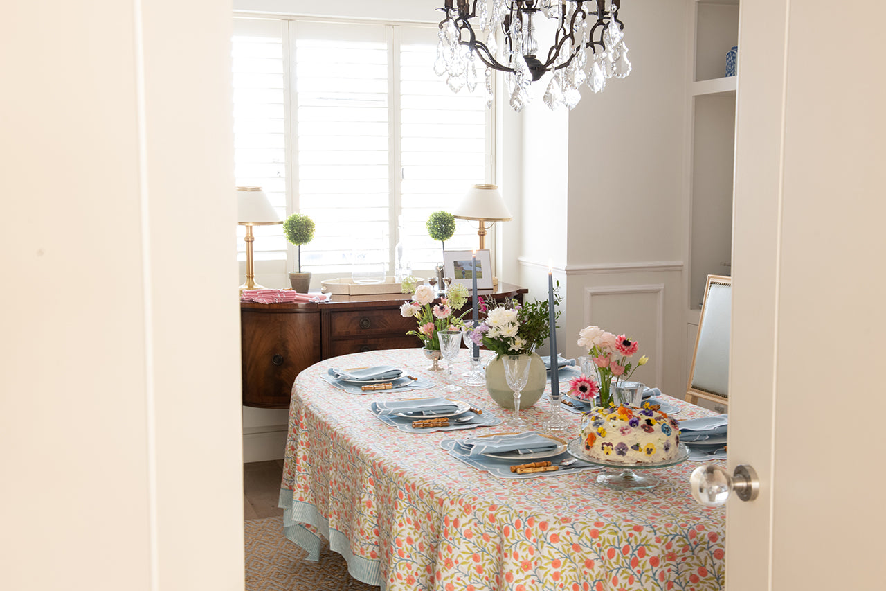 The Lea Napkins Blue Set of 4