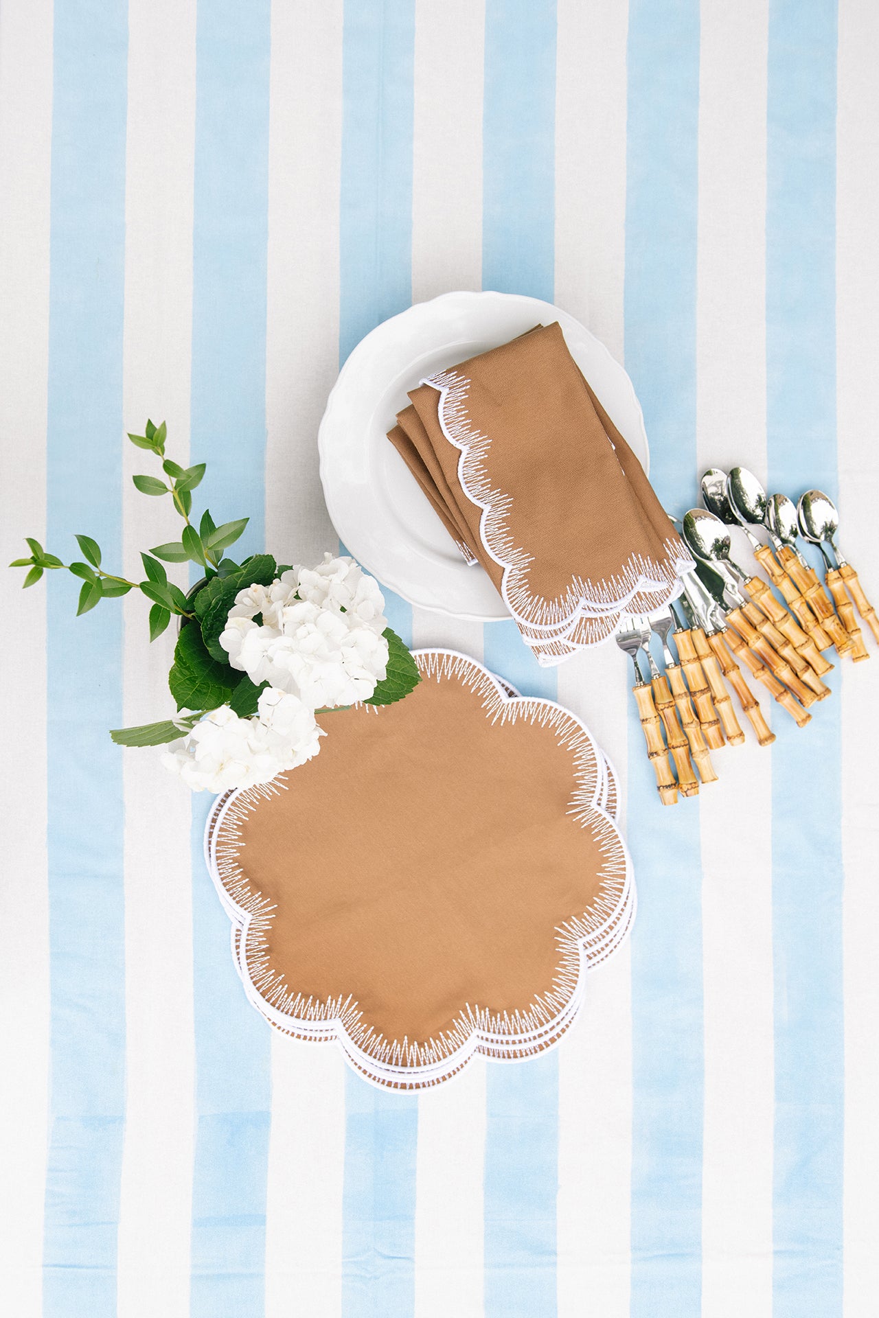 The Olivia Napkins in Brown