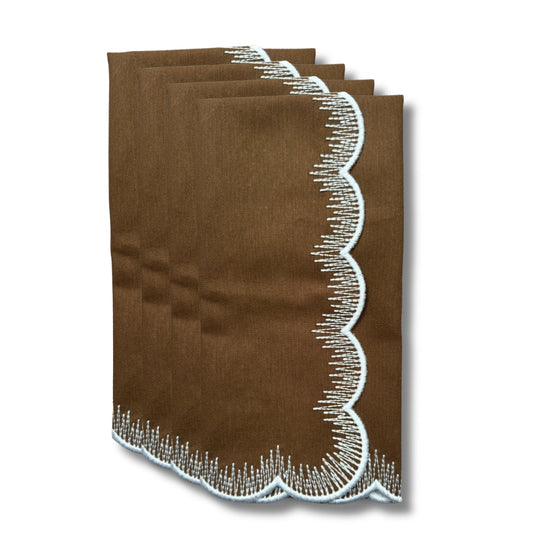 The Olivia Napkins in Brown