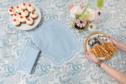 The Lea Napkins Blue Set of 4